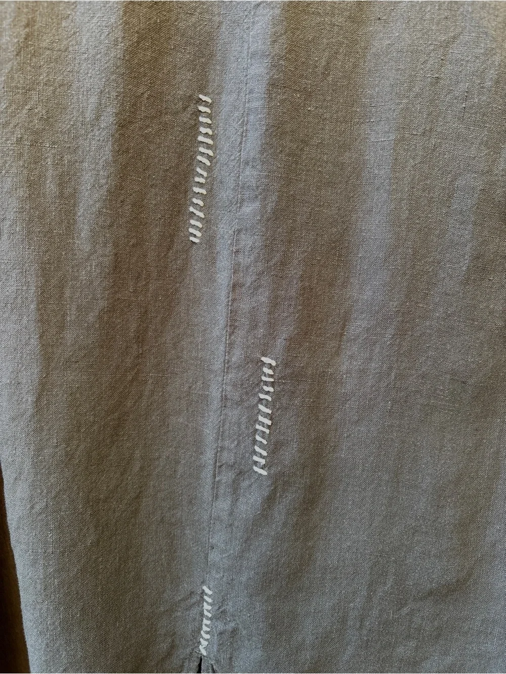 Liv By Habitat 100% Linen Hand Stitch Tank in Taupe Sz L - Picture 4 of 7